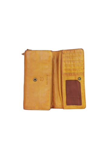 Bellicci Leder-Geldbörse "Eliza" in Senf - (B)18 x (H)9 x (T)4 cm