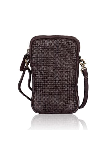 Bellicci Leder-Handytasche "Everly" in Braun - (B)11 x (H)19 x (T)2 cm