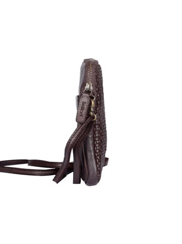 Bellicci Leder-Handytasche "Everly" in Braun - (B)11 x (H)19 x (T)2 cm