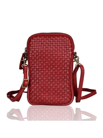 Bellicci Leder-Handytasche "Everly" in Rot - (B)11 x (H)19 x (T)2 cm