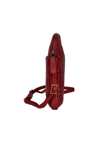 Bellicci Leder-Handytasche "Everly" in Rot - (B)11 x (H)19 x (T)2 cm