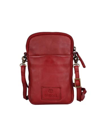 Bellicci Leder-Handytasche "Everly" in Rot - (B)11 x (H)19 x (T)2 cm