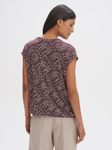 OPUS Shirt auberginekleurig/zwart/wit