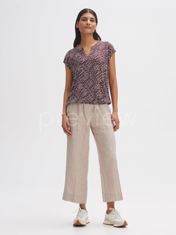 OPUS Shirt auberginekleurig/zwart/wit