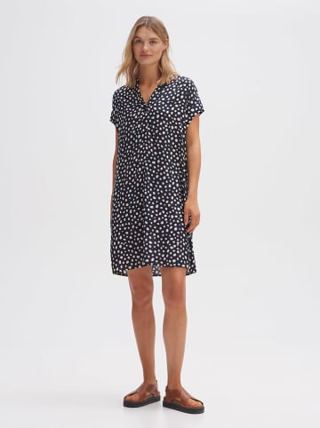 OPUS Kleid in Dunkelblau/ Weiß
