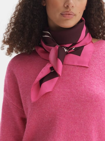 OPUS Tuch in Pink/ Bordeaux - (L)90 x (B)90 cm