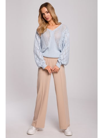 made of emotion Sweter w kolorze błękitnym