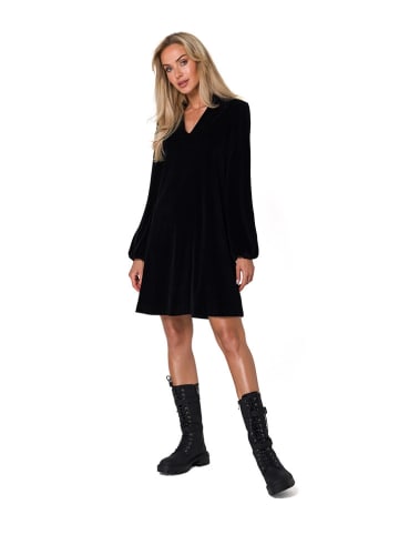 made of emotion Samtkleid in Schwarz