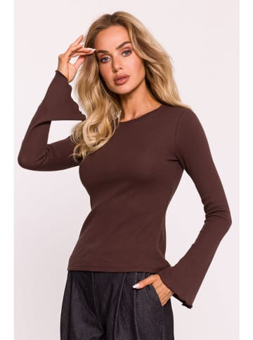 made of emotion Longsleeve in Braun