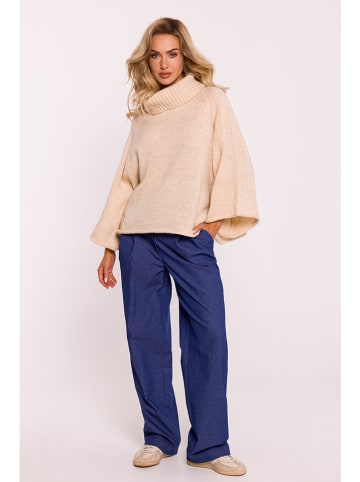 made of emotion Rollkragenpullover in Beige