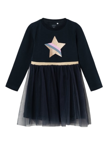 name it Kleid "Nastar" in Dunkelblau/ Gold