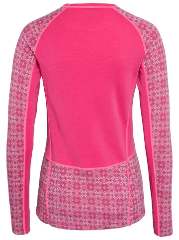KARI TRAA Wollen thermo-longsleeve "Rose Light" roze