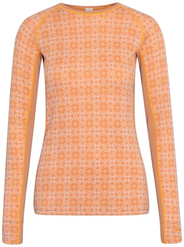 KARI TRAA Wollen thermo-longsleeve "Rose Light" oranje