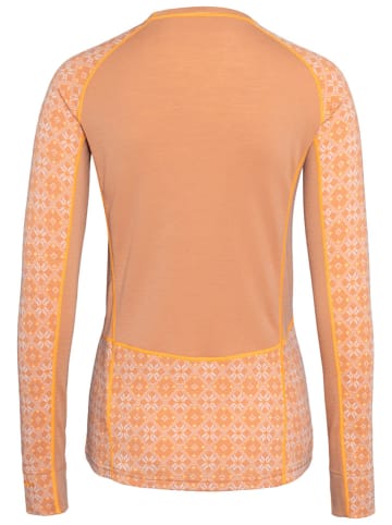 KARI TRAA Wollen thermo-longsleeve "Rose Light" oranje