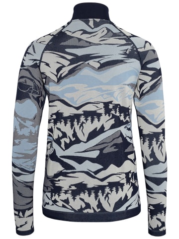 KARI TRAA Functionele longsleeve "Mille" donkerblauw/lichtblauw