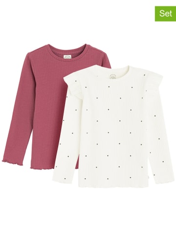 COOL CLUB 2er-Set: Longsleeves in Lila/ Weiß