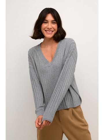 Kaffe Pullover in Hellgrau