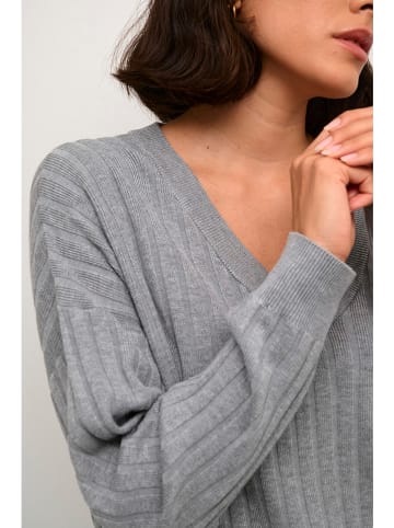 Kaffe Pullover in Hellgrau