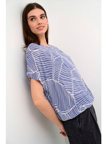 Kaffe Bluse in Blau/ Weiß