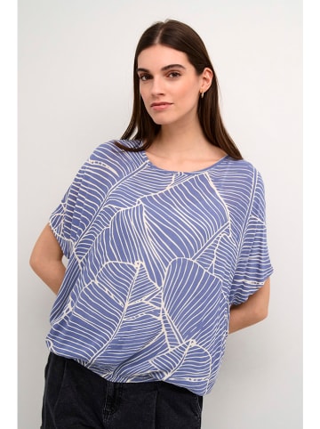 Kaffe Bluse in Blau/ Weiß