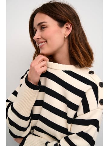 Kaffe Pullover in Creme/ Schwarz