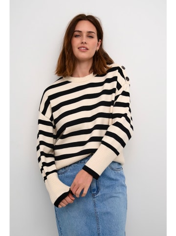 Kaffe Pullover in Creme/ Schwarz