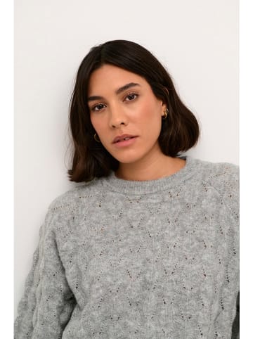 Kaffe Pullover in Hellgrau