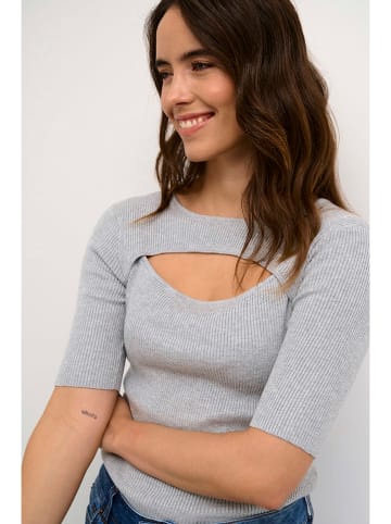 Kaffe Pullover in Hellgrau