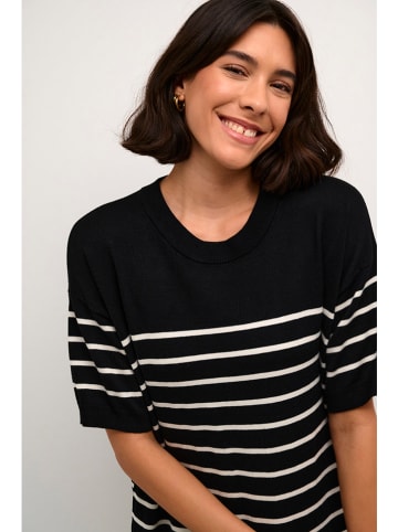 Kaffe Kleid in Schwarz/ Weiß
