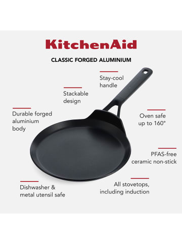 KitchenAid Pfannkuchenpfanne ''Classic''  in Schwarz - Ø 24 cm