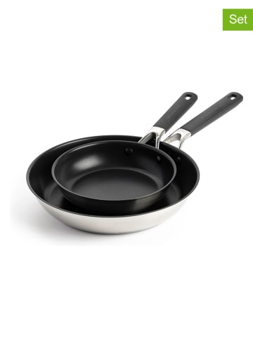 KitchenAid 2er-Set: Bratpfannen ''Classic'' in Silber