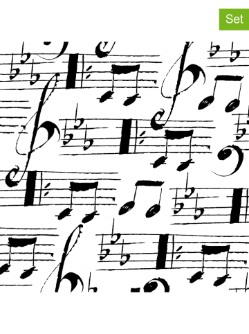 ppd Serwetki (40 szt.) "Musique" w kolorze biało-czarnym