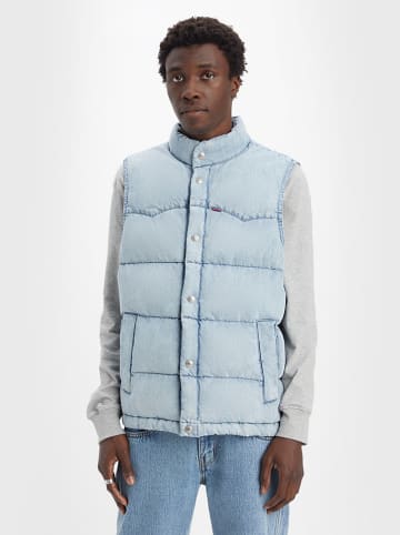 Levi´s Doorgestikte bodywarmer lichtblauw