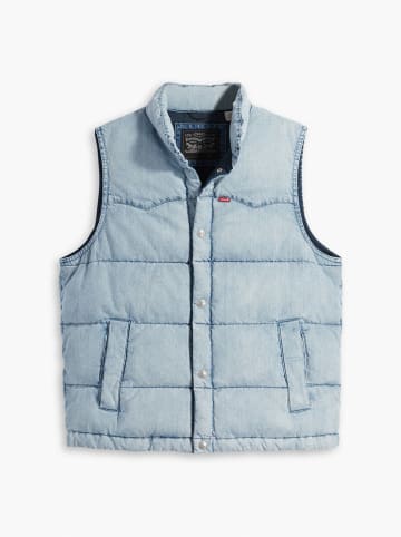 Levi´s Doorgestikte bodywarmer lichtblauw