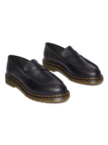 Dr. Martens Leder-Mokassins in Schwarz