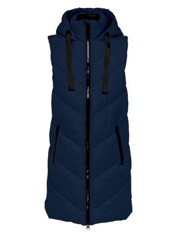 JDY Doorgestikte bodywarmer donkerblauw