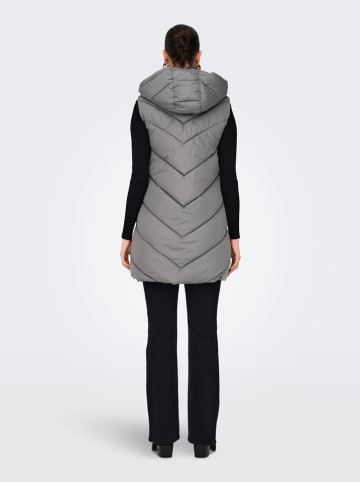 JDY Doorgestikte bodywarmer grijs