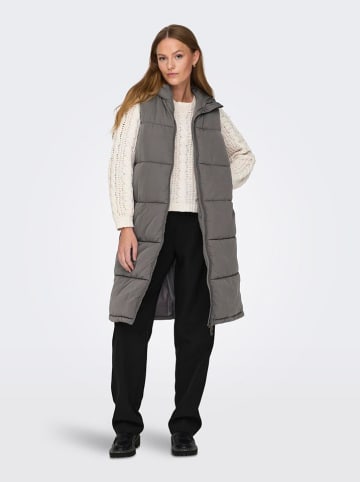ONLY Doorgestikte bodywarmer grijs