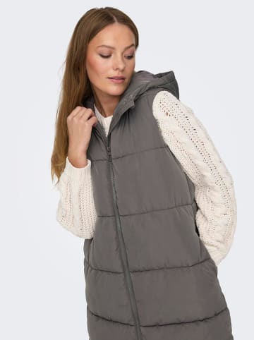ONLY Doorgestikte bodywarmer grijs
