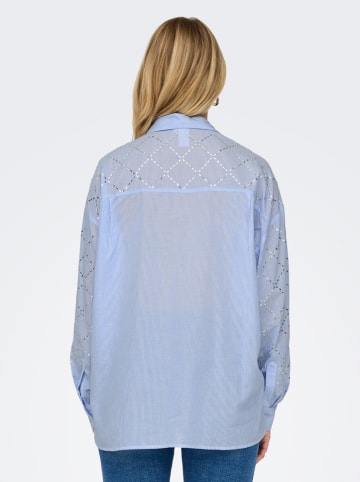 ONLY Blouse lichtblauw/wit