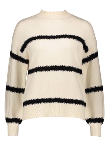 ONLY Pullover in Creme/ Schwarz