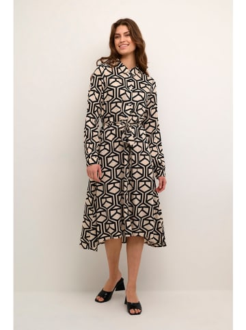 Kaffe Kleid in Schwarz/ Creme