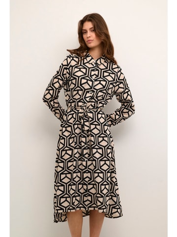 Kaffe Kleid in Schwarz/ Creme
