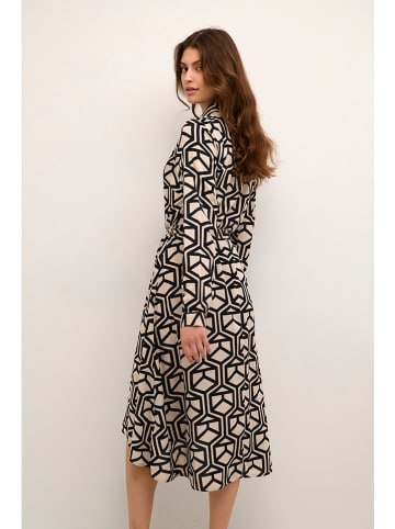 Kaffe Kleid in Schwarz/ Creme