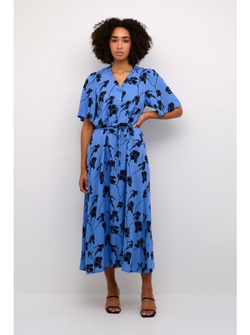 Kaffe Jurk blauw/zwart