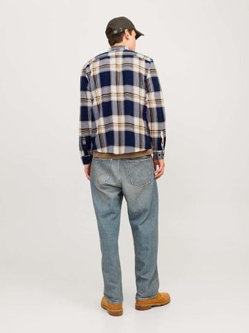 Jack & Jones Koszula "Classic Autumn" w kolorze granatowo-beżowym