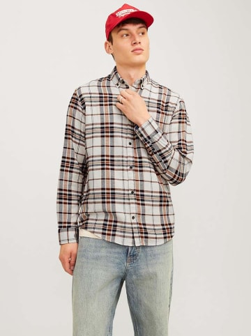 Jack & Jones Koszula "Classic Autumn" w kolorze kremowo-brązowym
