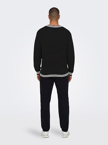 ONLY & SONS Sweter w kolorze czarnym