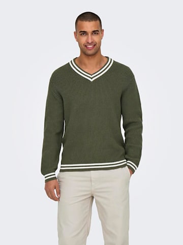 ONLY & SONS Pullover in Khaki