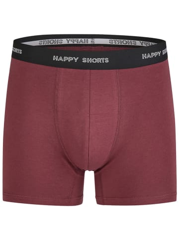 Happy Shorts 3-delige set: boxershorts bordeaux/zwart/beige